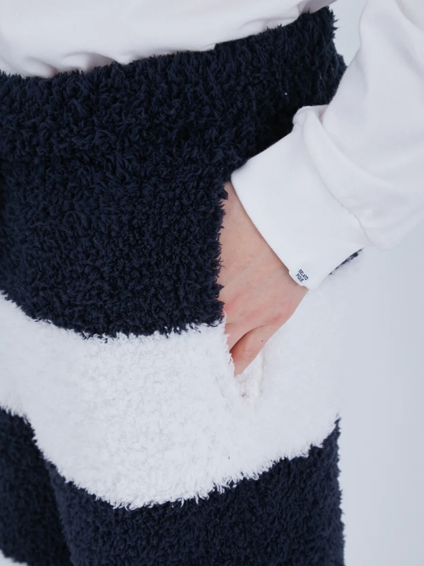 Sustainable Double Striped Men's Lounging Fluffy Pajama Pants