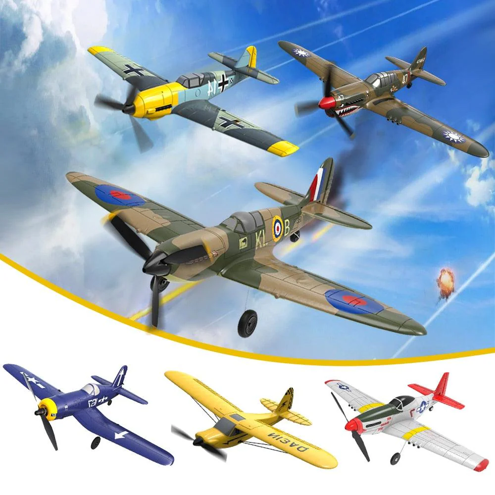 EPP 400mm RC Plane - P51D Mustang /F4U Corsair 4-Ch 2.4G 6-Axis RTF Airplane With Xpilot Stabilizer