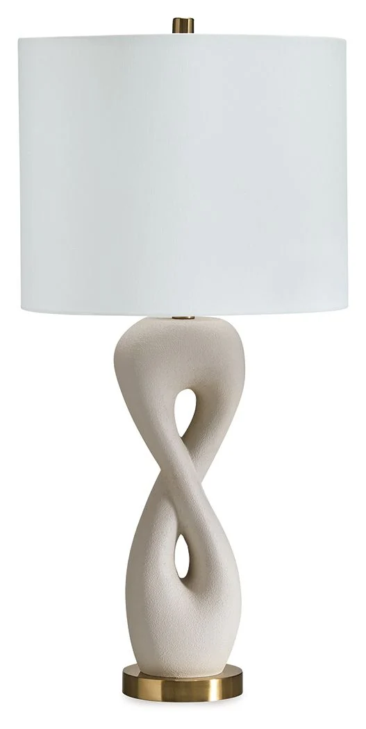 Judrich - Poly Table Lamp - White / Gold Finish