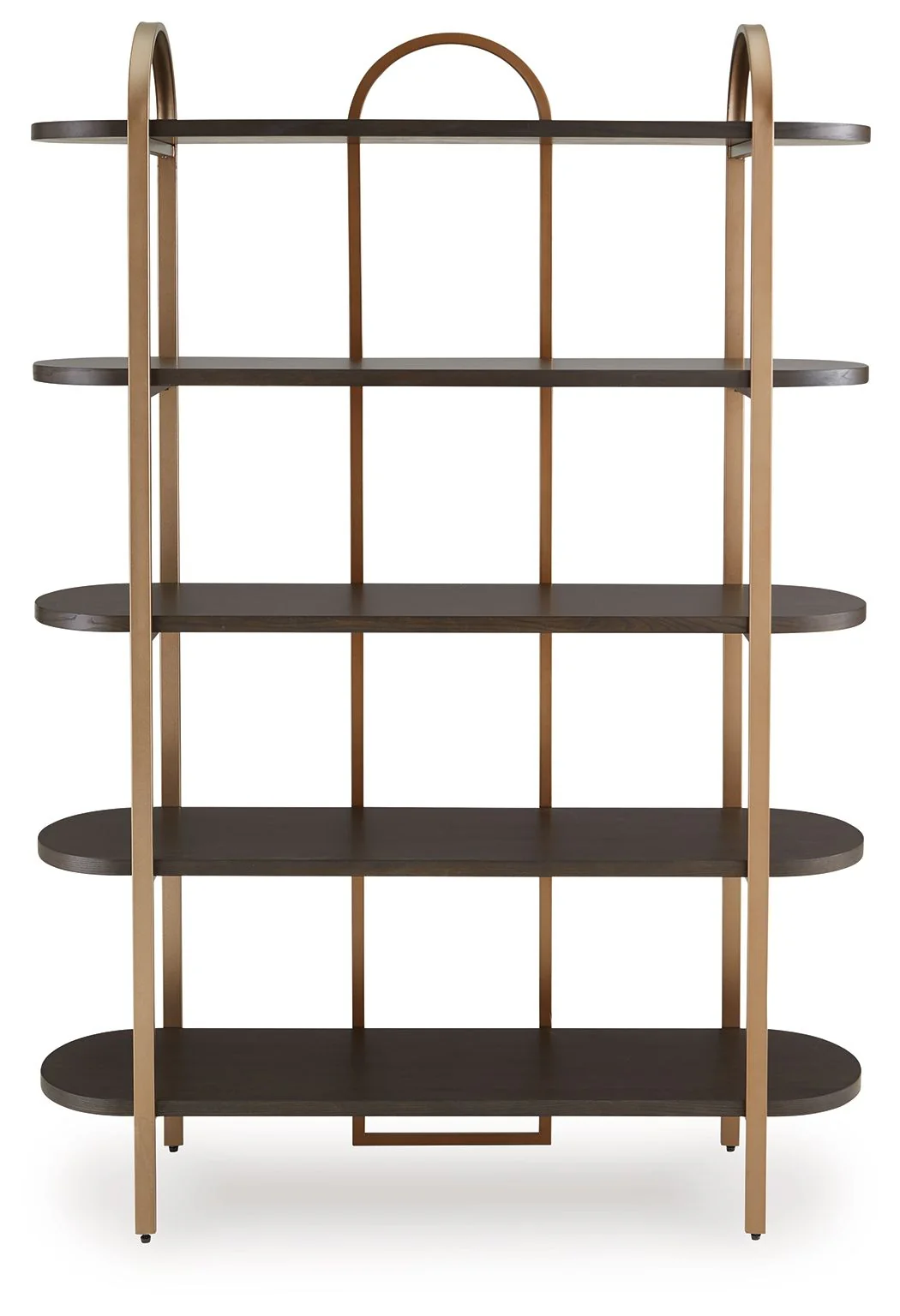 Brentmour - Bookcase - Brown / Gold Finish