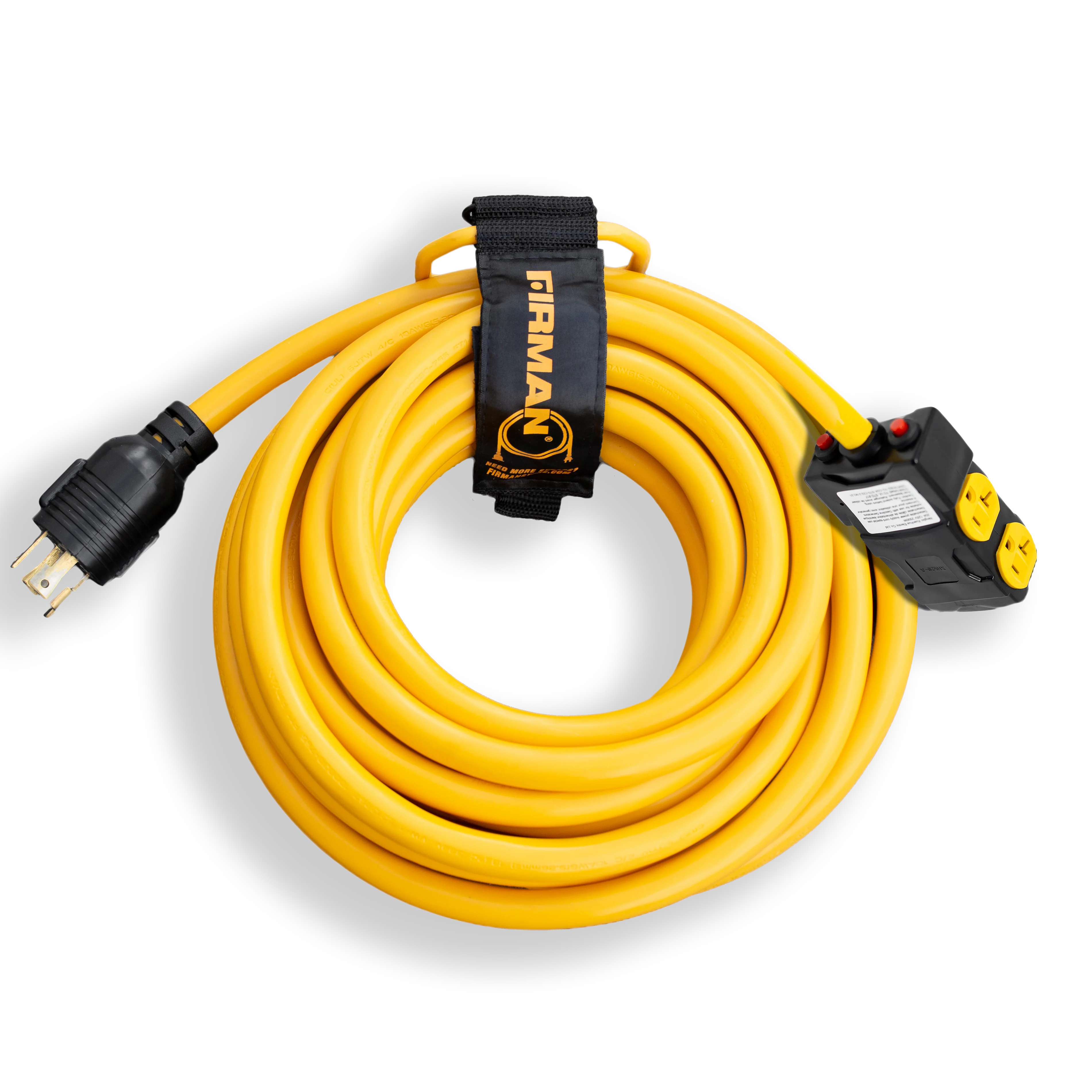 Heavy Duty L14-30P to (4) 5-20R 25' Cord