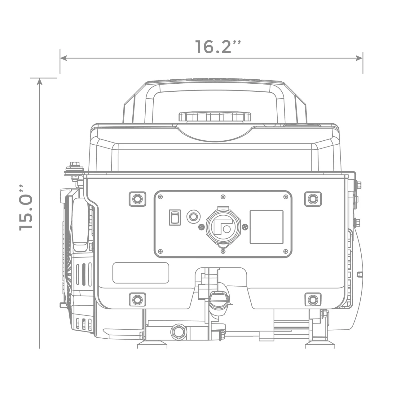 Gas Portable Generator 1300W Recoil Start
