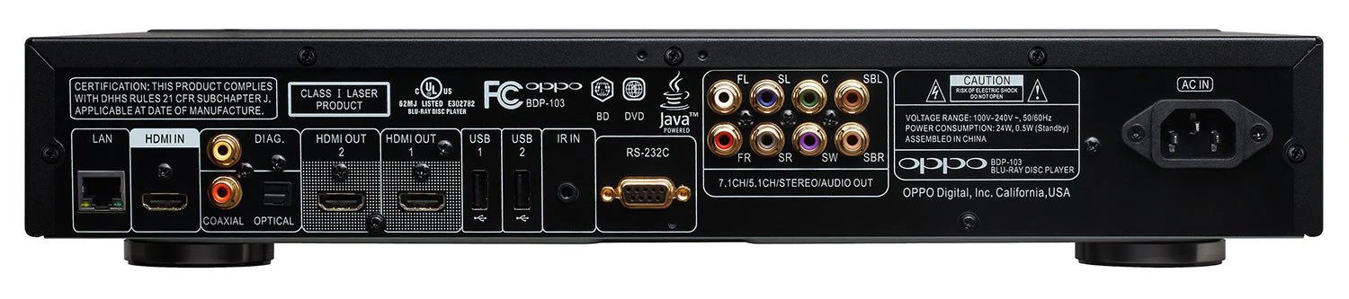 Oppo BDP-103 Region Free Blu-ray Player Multi Region BDP103