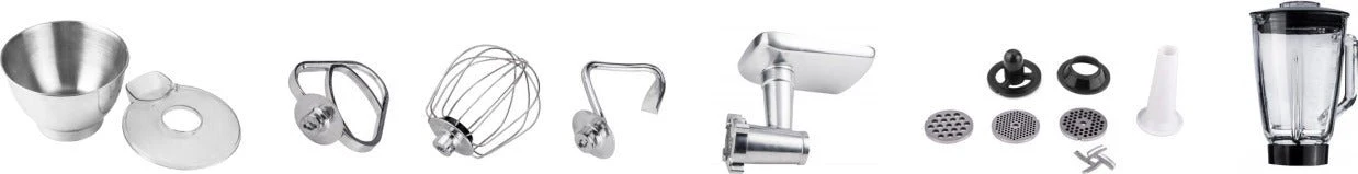 Daewoo 220 volts stand mixer with blender food processor DSX-5055 Silver 1200 Watts 220v 240 volts 50 hz