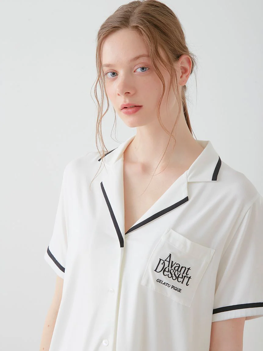 COOL Rayon Logo Button-Up Sleep Shirt