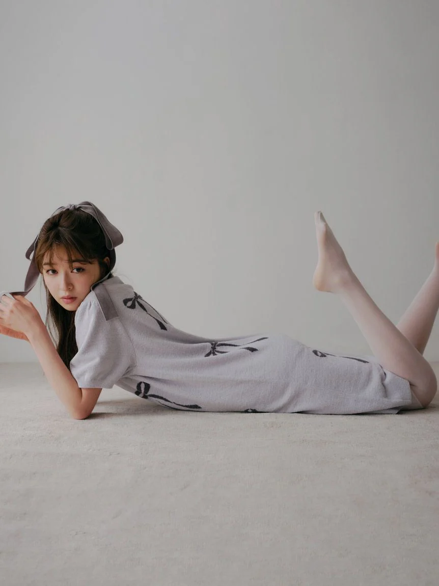 Ribbon Jacquard Lounge Dress