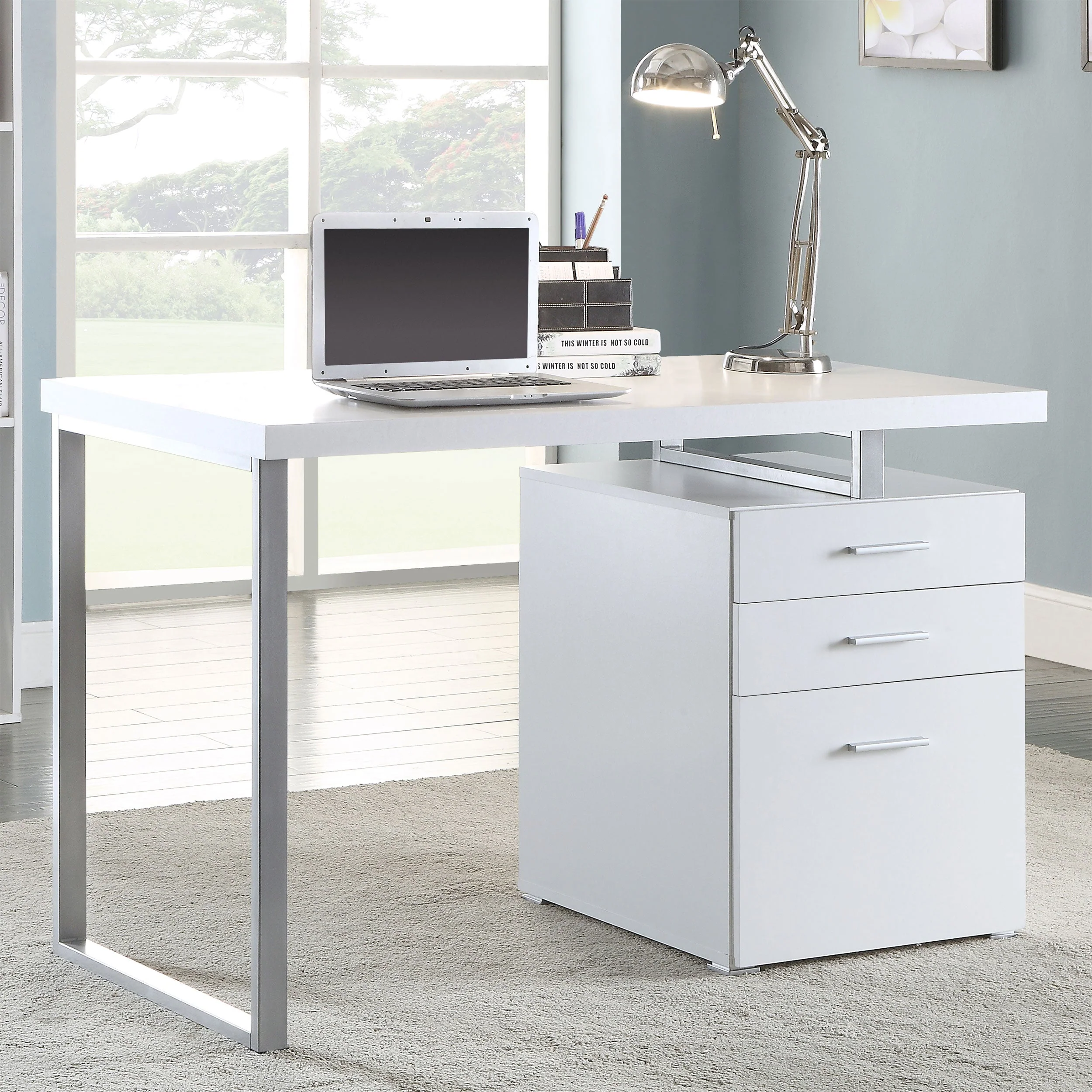 Brennan 47-inch 3-drawer Office Computer Desk Cappuccino