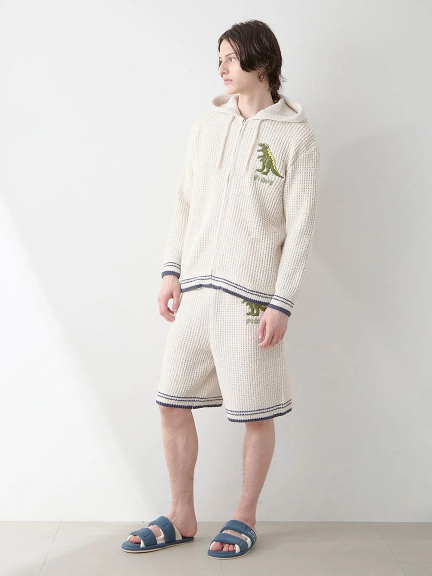 Mens Waffle Dinosaur Hoodie