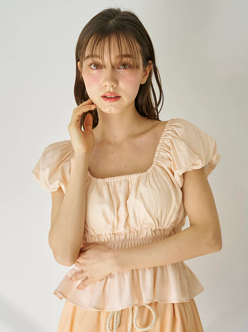 Shirring Gather Pullover