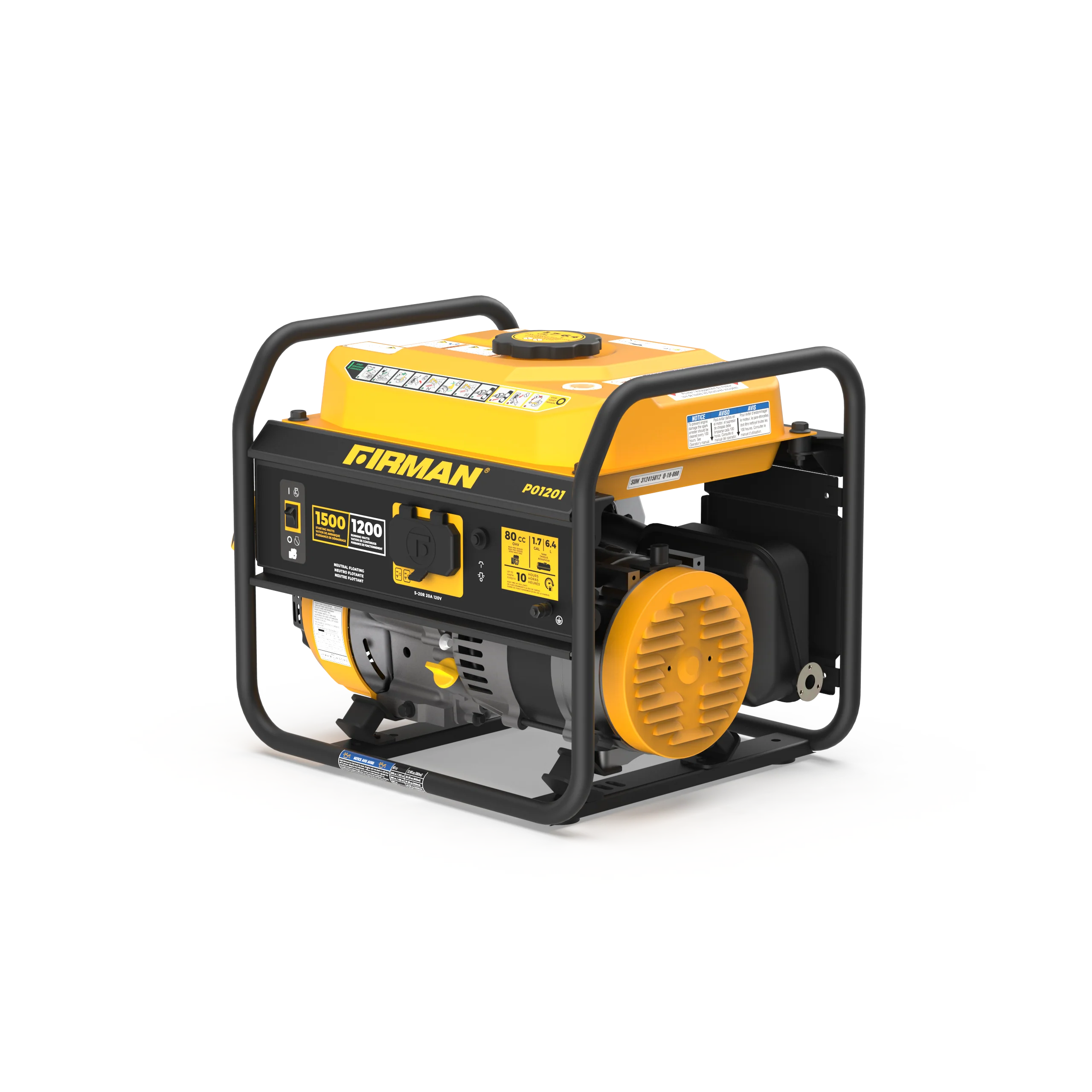 Gas Portable Generator 1500W Recoil Start