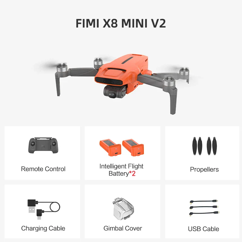 FIMI X8 Pro Drone - 15KM Range 4K 3-axis Gimbal camera Obstacle Sensing GPS Drone