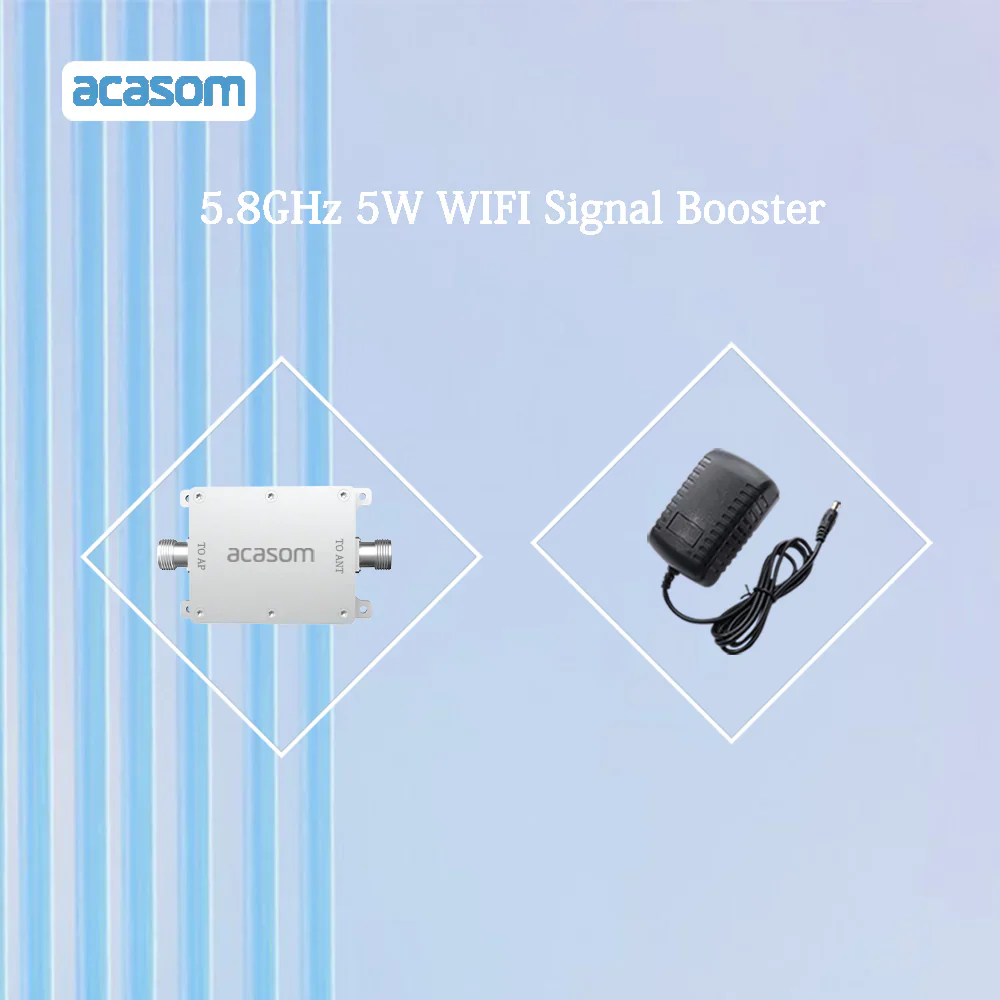 ACASOM 5.8GHz 5W Wifi Signal Booster - Drone N Type Wireless Amplifier WIFI Router Range Extender