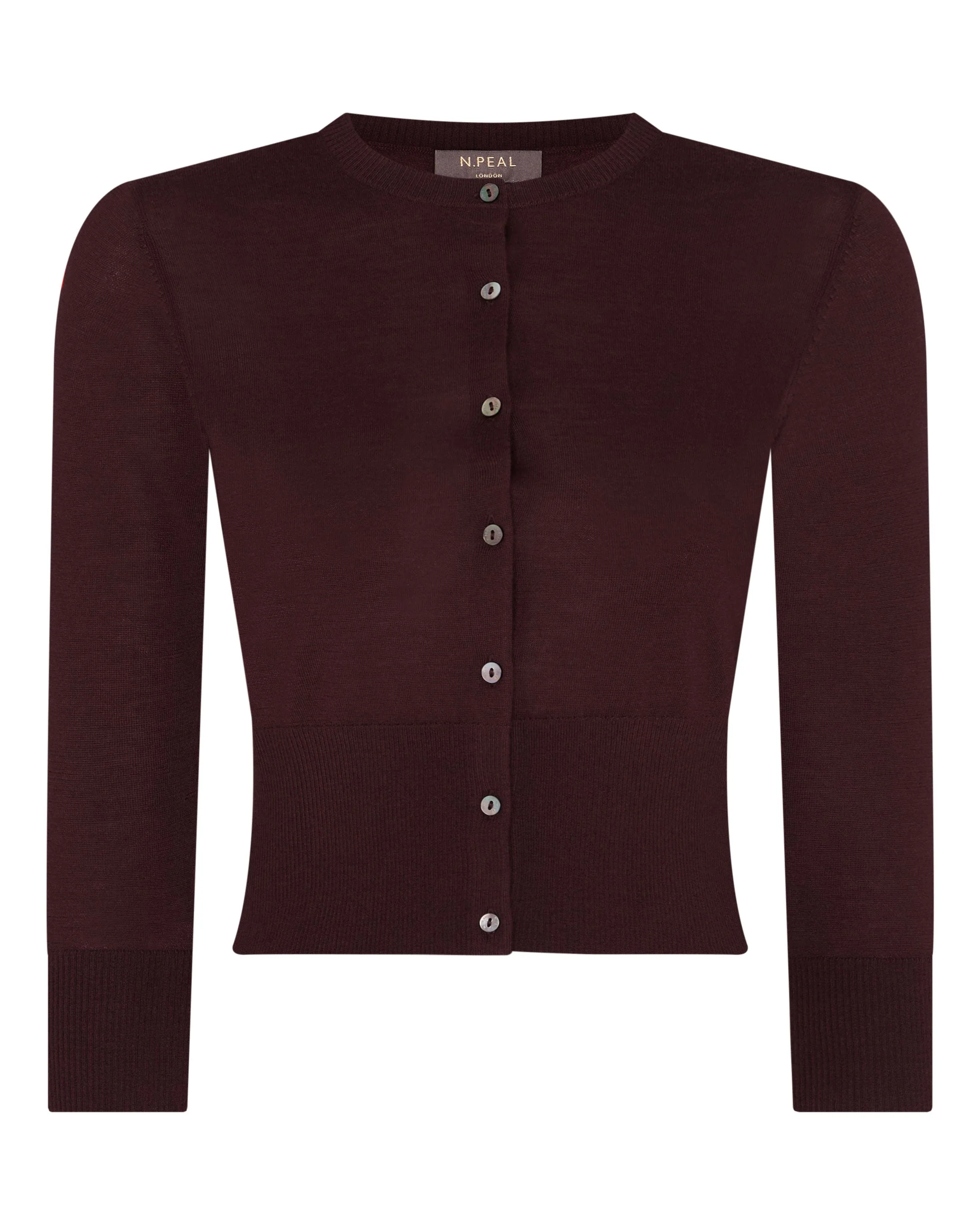 Women's Darcie Superfine Cashmere Cropped Cardigan Claret Red