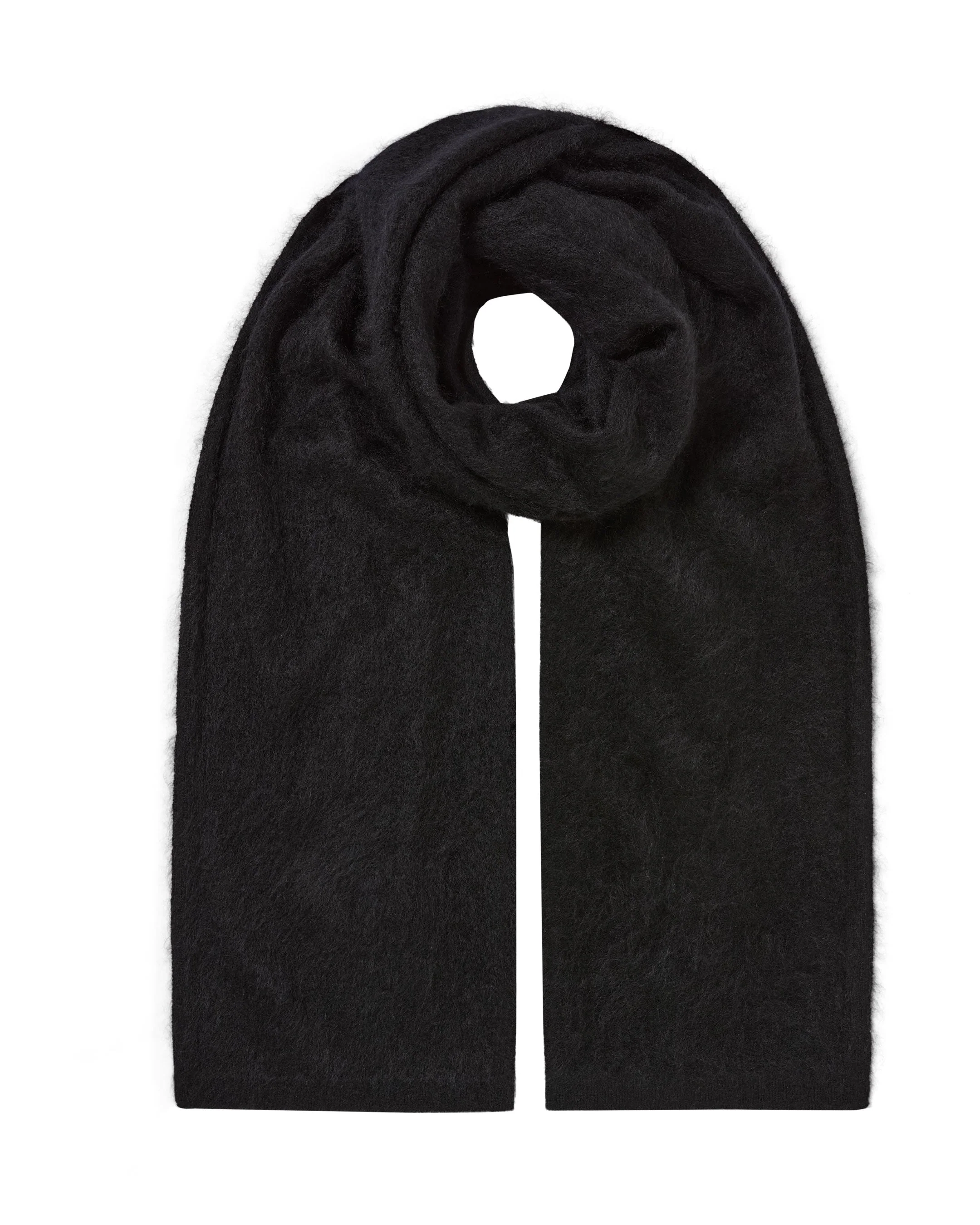 Women's Brushed Cashmere Scarf Black