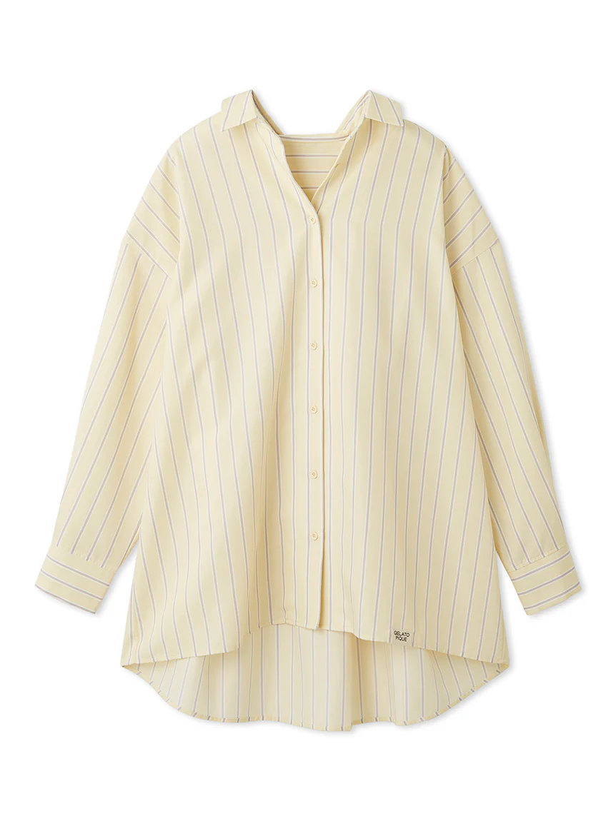 Striped Shirt Long Sleeve Pajama Shirt
