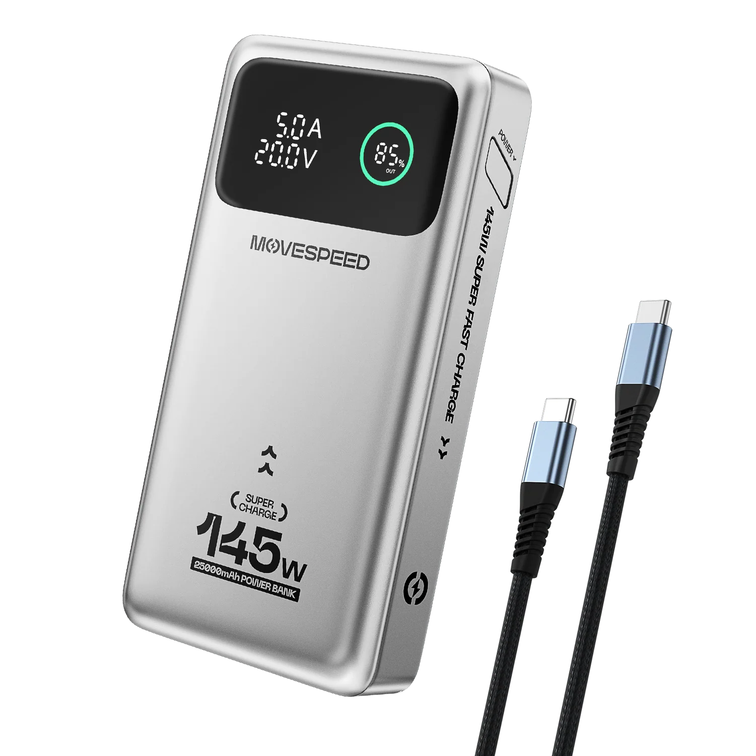 MOVESPEED M25 PRO 25,000mAh 145W with Digital Display, Airplane-Safe Portable Power Bank