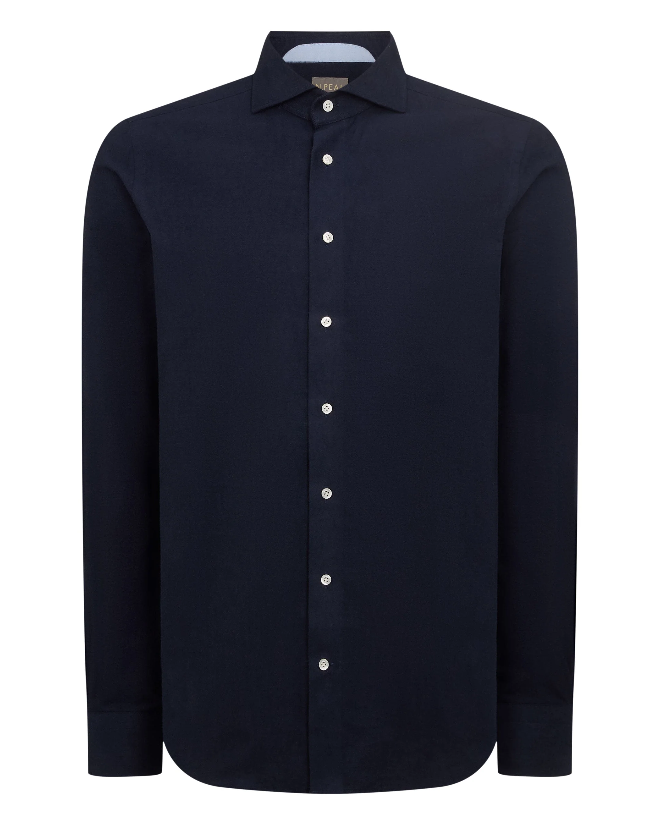 Men's Cannes Soft Cotton Flannel Shirt Navy Blue