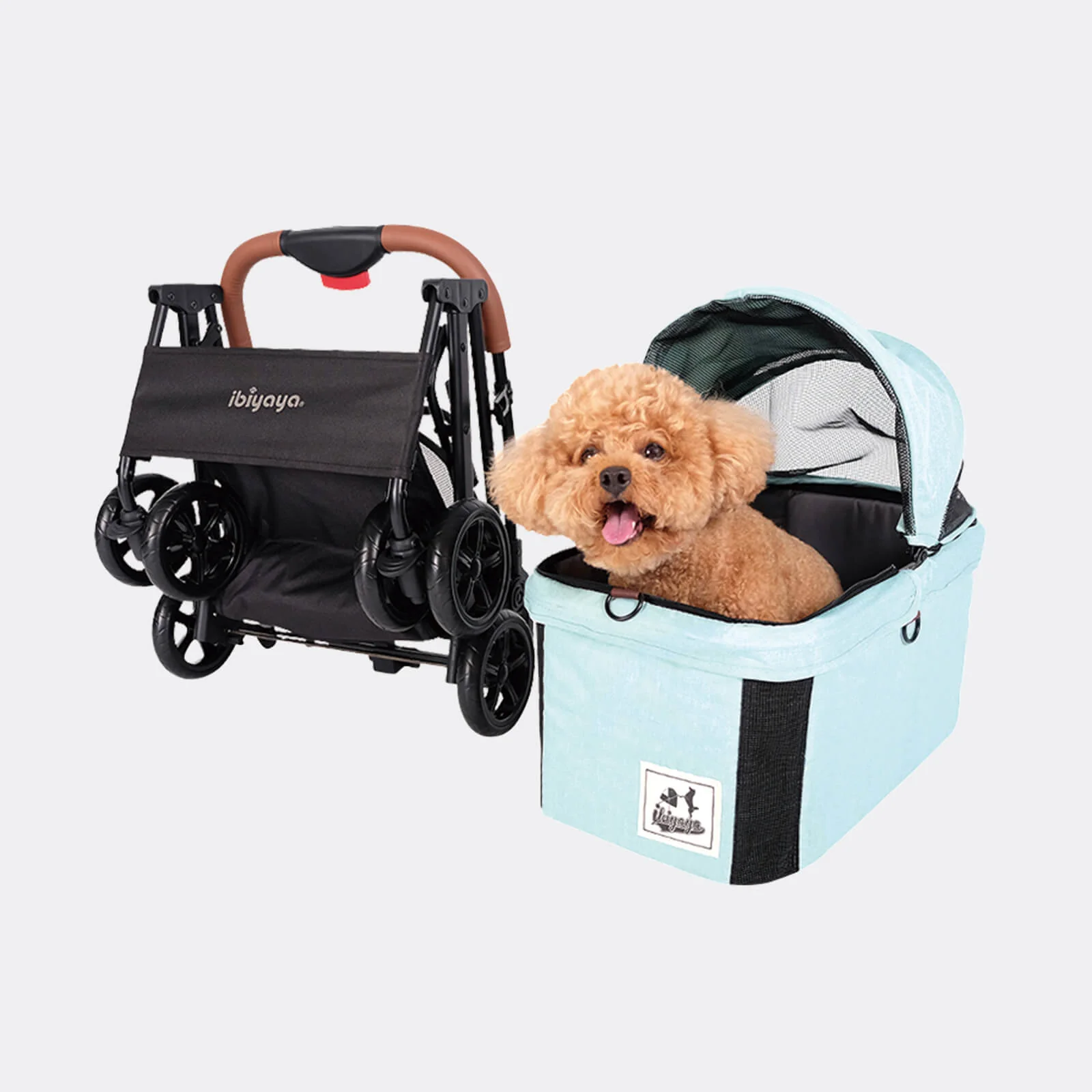 Travois 3 in 1 Pet Stroller with Detachable Carrier