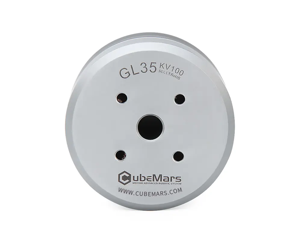 CubeMars GL35 KV100 Gimbal Motor – 16V, 0.15Nm, 90g, IP45 Waterproof, Large Hollow Shaft, Low Cogging