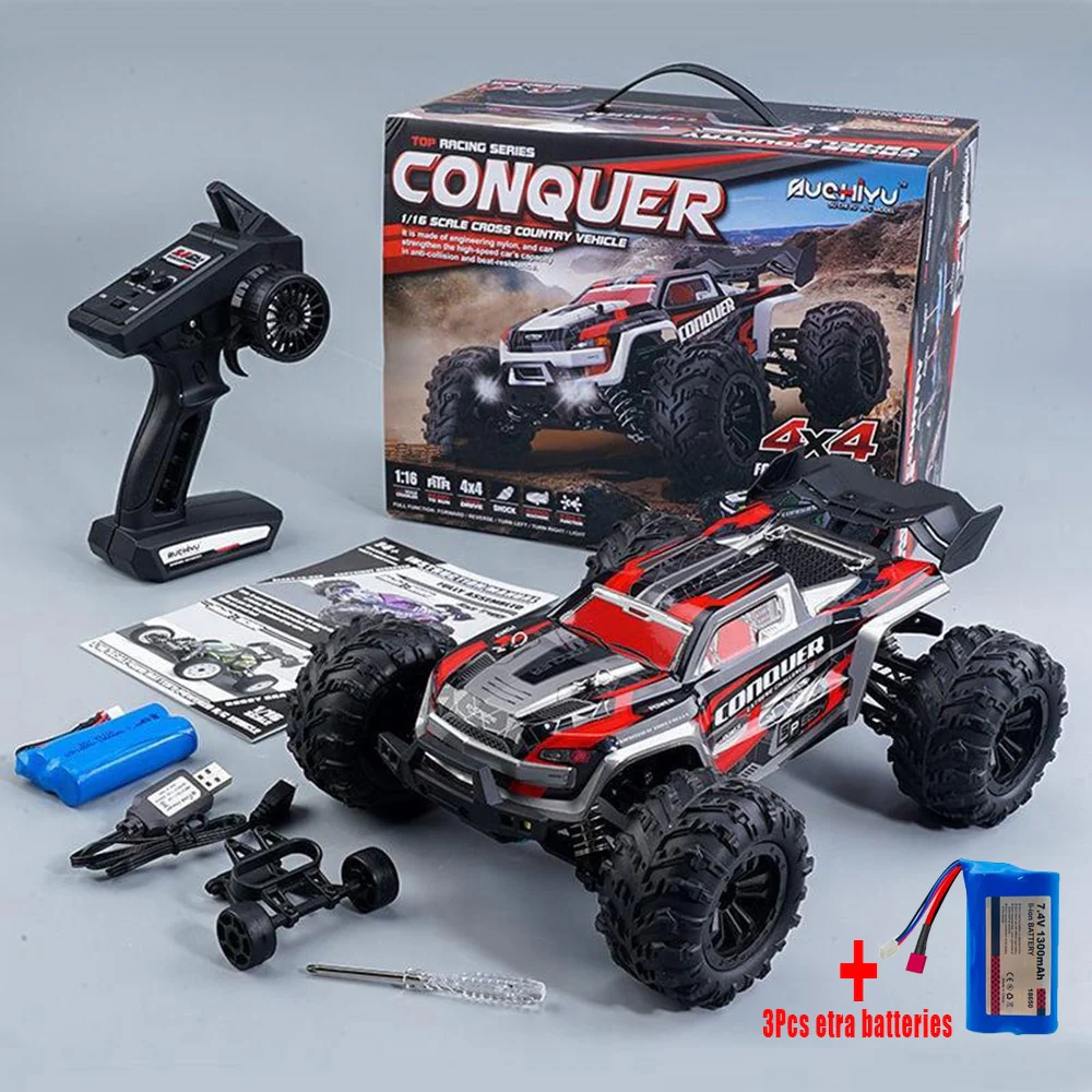 2023 New 1:16 Scale Large RC Cars - 50km/h High Speed RC Cars Toys for Boys Remote Control Car 2.4G 4WD Off Road Monster Truck