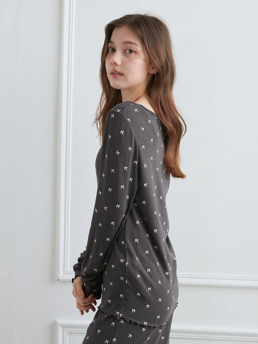 Soft Ribbed Ribbon Pullover