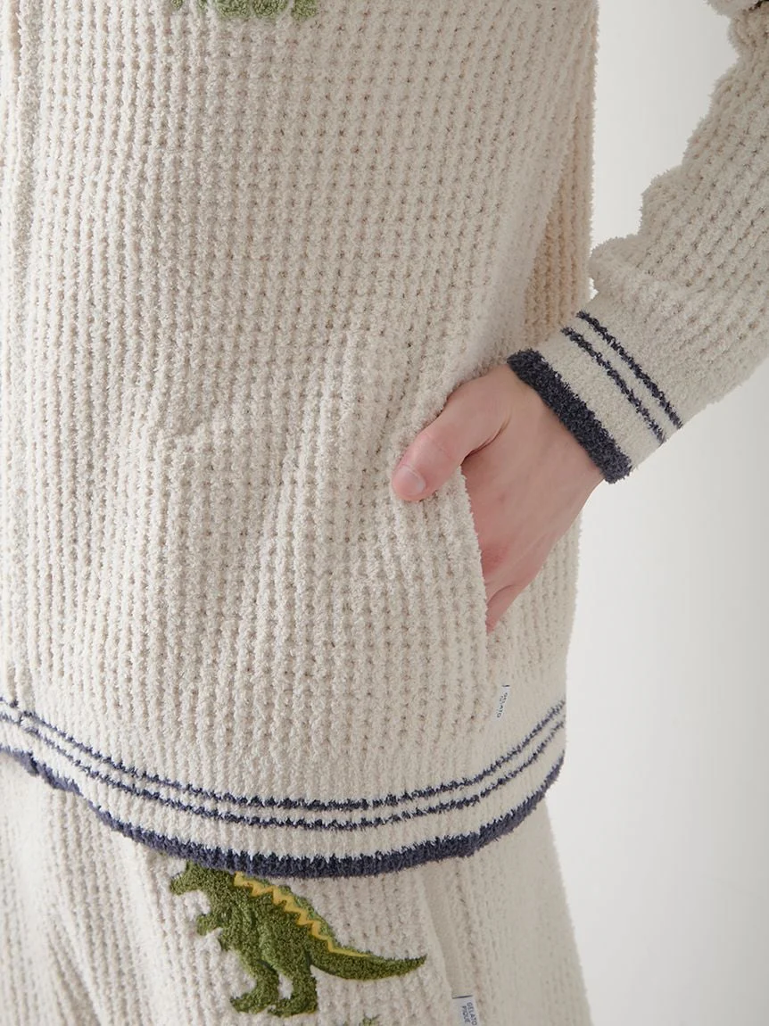 Mens Waffle Dinosaur Hoodie