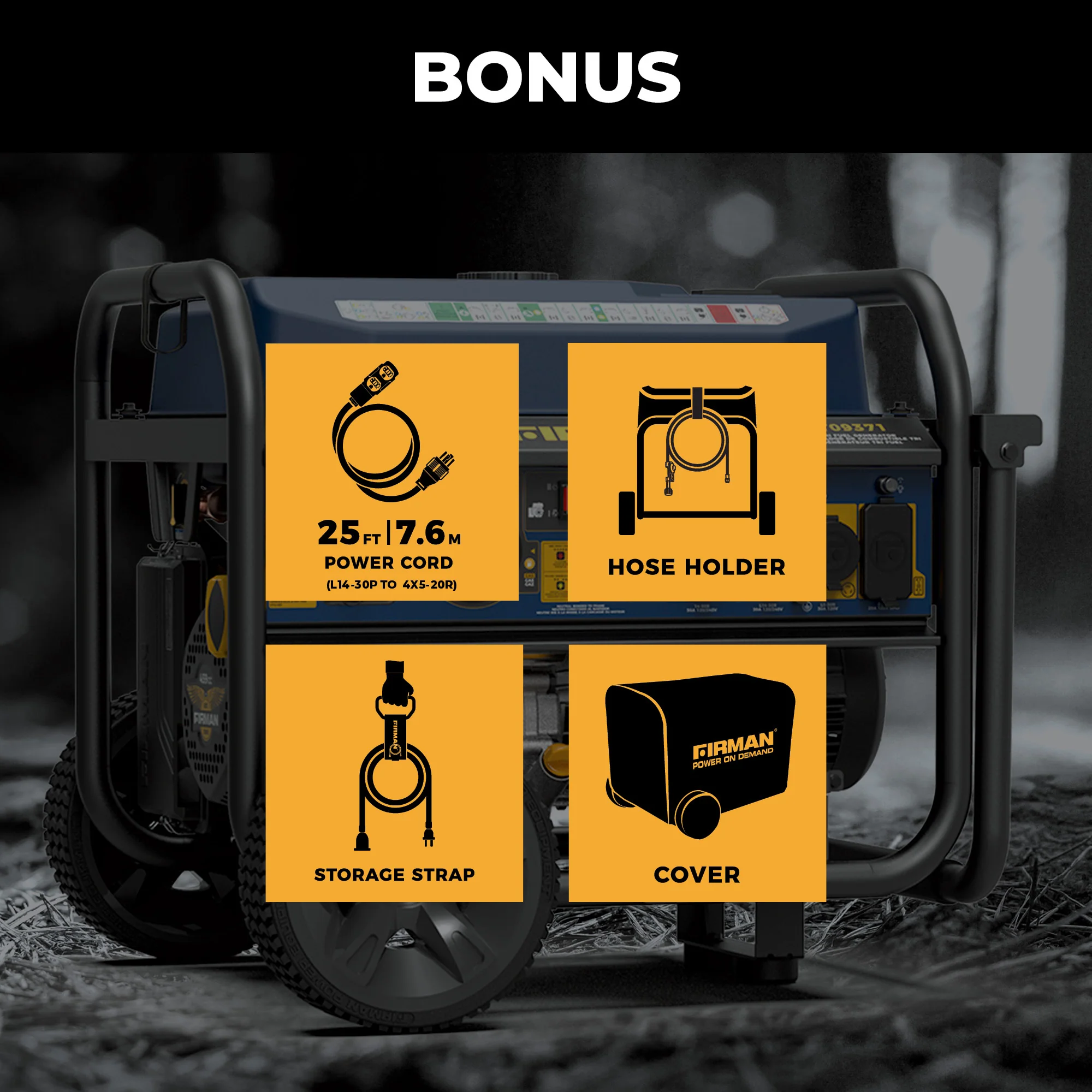 Tri Fuel Portable Generator 11600W Electric Start 120V/240V with CO alert