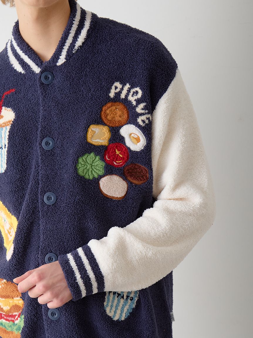 [Hirano Toshiyuki] Men's Powder Hamburger Jacquard Blouson