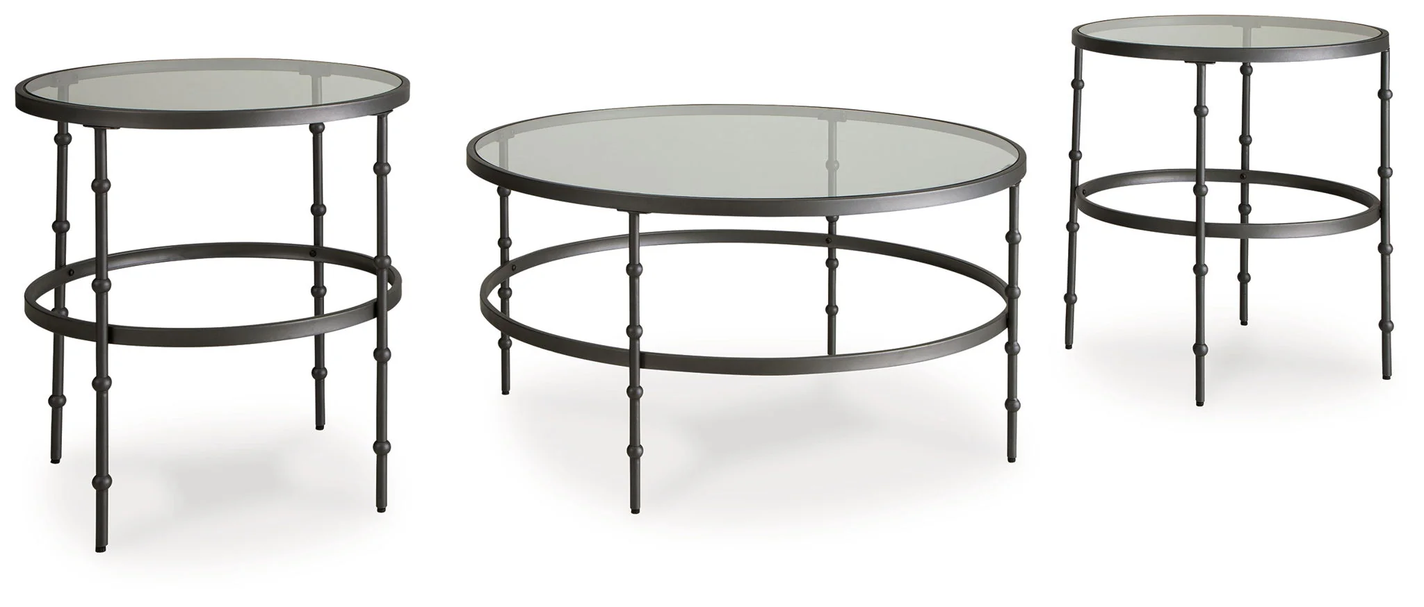Kellyco - Occasional Table Set (Set of 3) - Gunmetal
