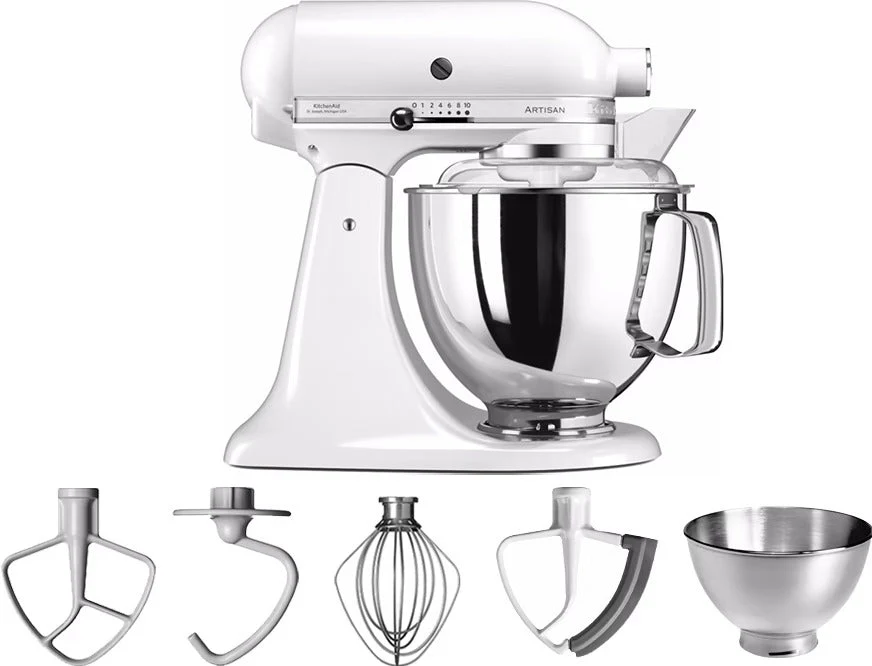 220 Volt KitchenAid 5KSM175PSEWH Artisan Stand Mixer - White
