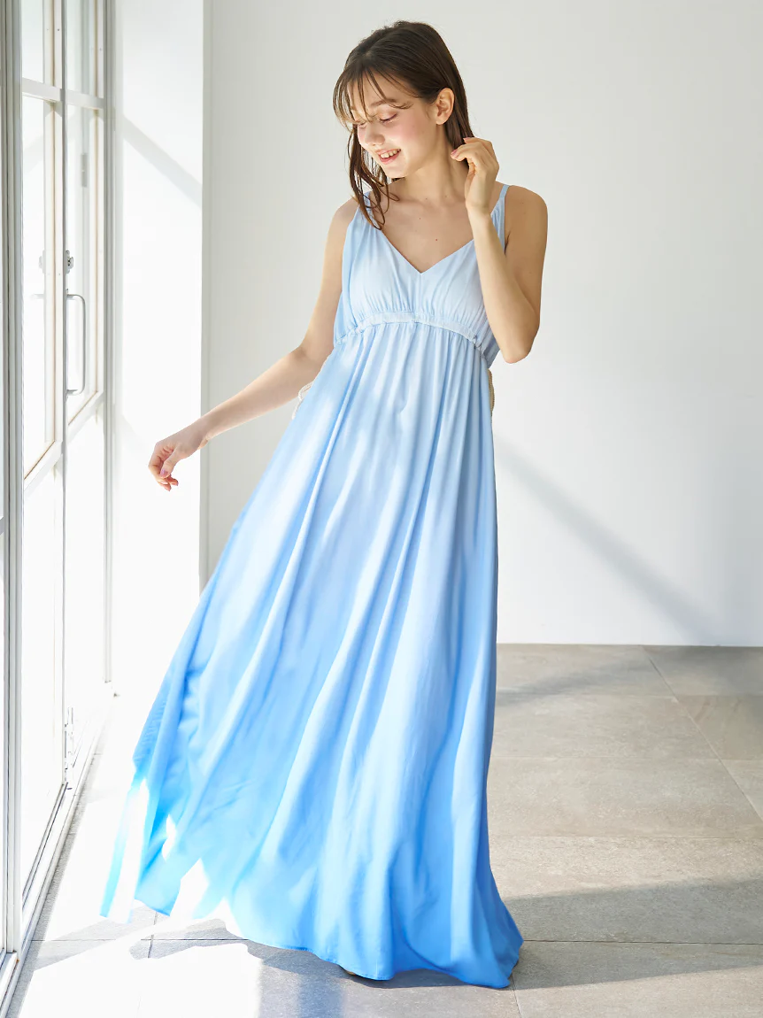 Gradation Drawstring Dress