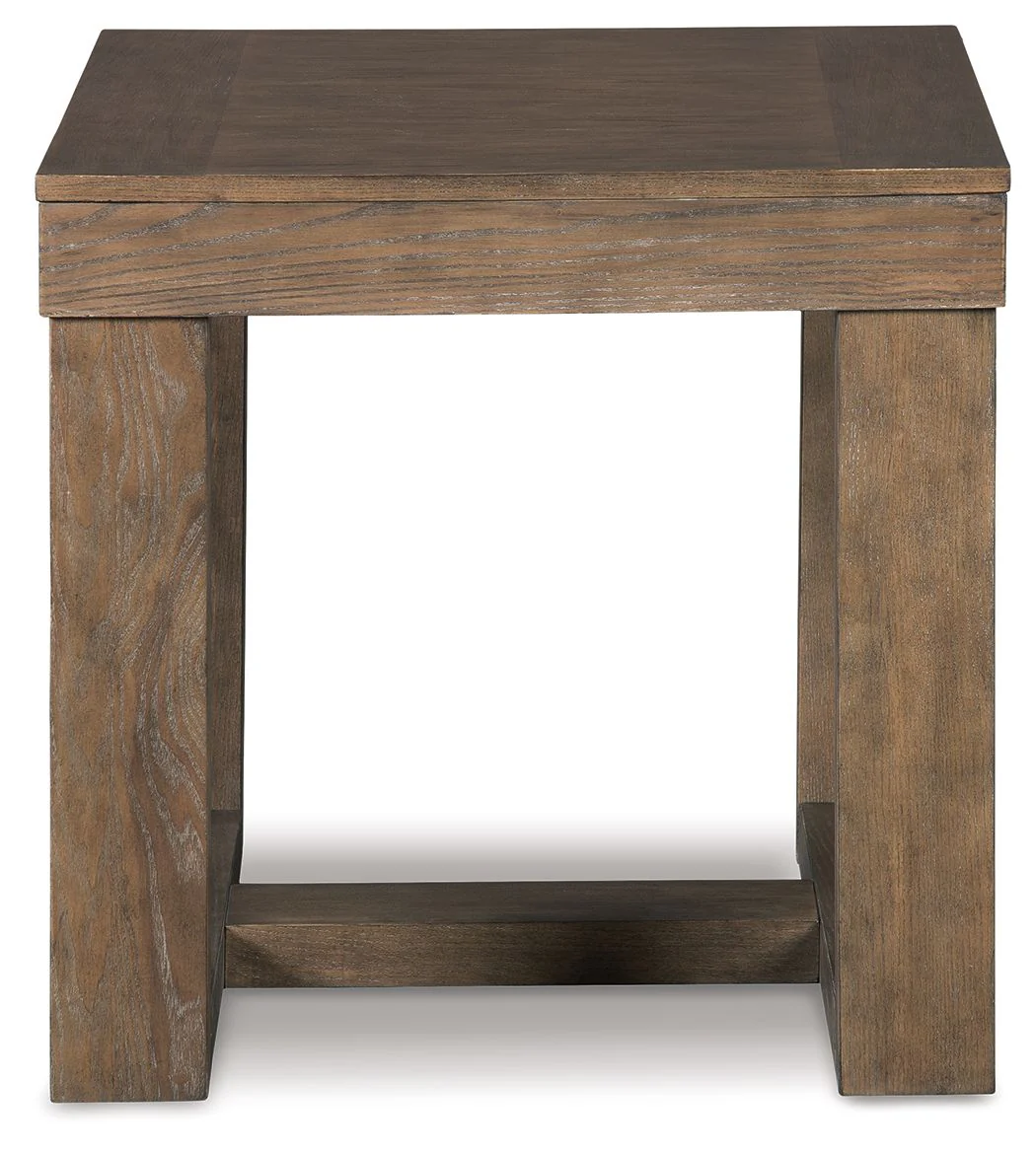 Cariton - Square End Table - Gray