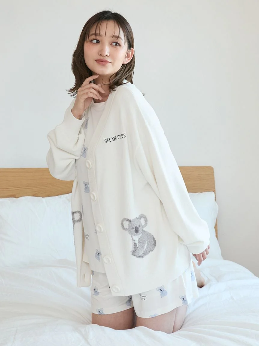 Koala Jacquard Airy Moco Cardigan