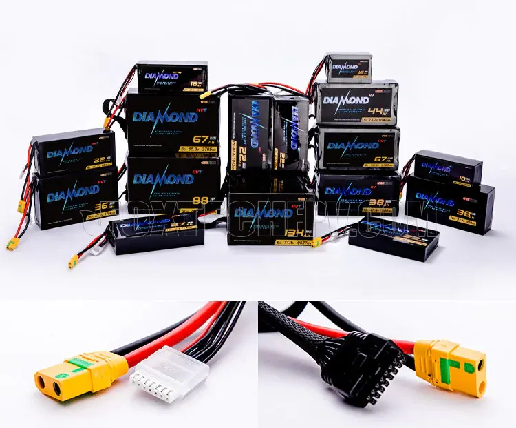 Diamond HVT 18S 80.1V 22Ah 35Ah 44Ah 67Ah 88Ah 134Ah 4.45V/Cell Ultra Low Temperature Semi Solid State Li-ion Battery for Drone