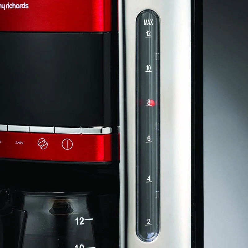 Morphy Richards Accents Digital Filter Coffee Maker 220 240 volts - Red- (47089-00)