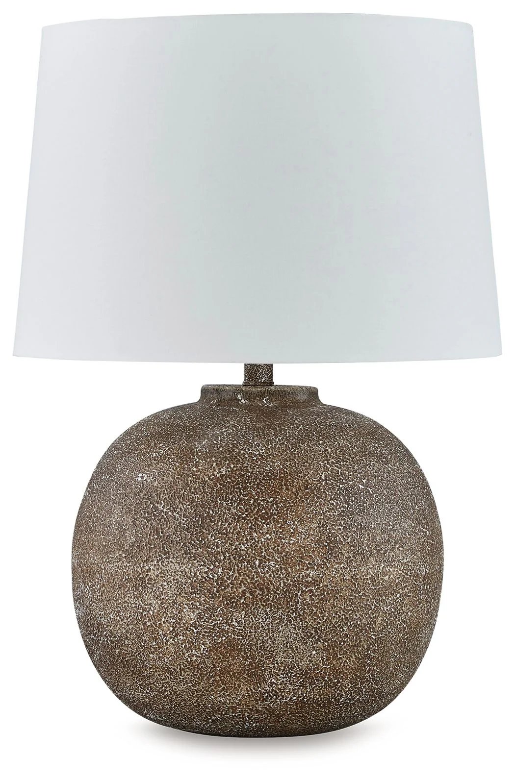 Neavesboro - Metal Table Lamp - Antique Brown / White