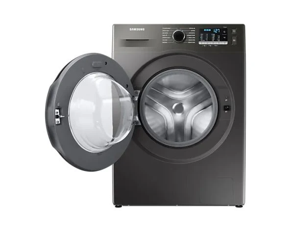 Samsung 220 volt washer front load silver 9 KG WW90TA046 and Samsung 220 volt 8KG Dryer Silver Graphite Heat Pump Ventless Self Condensing DV80T5220A-220v-SGR