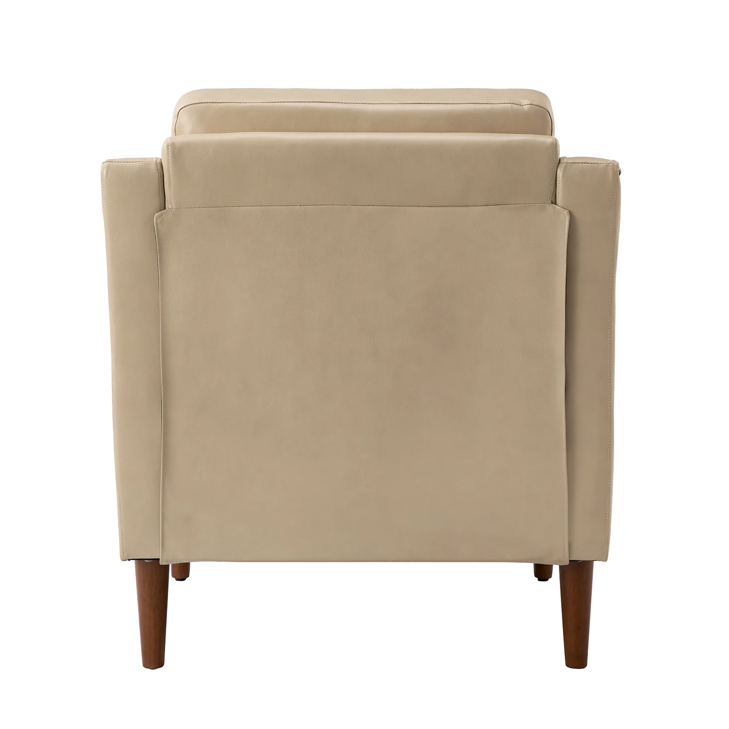 Bonita Vegan Leather Armchair in Beige