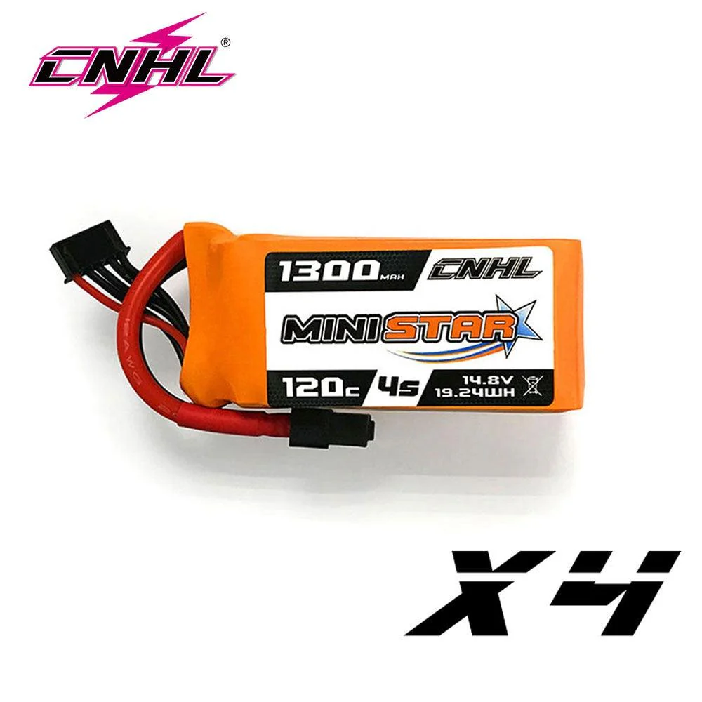 4PCS CNHL 4S 14.8V Lipo Battery for FPV Drone - 1300mAh 1500mAh 1800mAh 120C MiniStar With XT60 Plug For RC FPV Boat Quadcopter Airplane Drone
