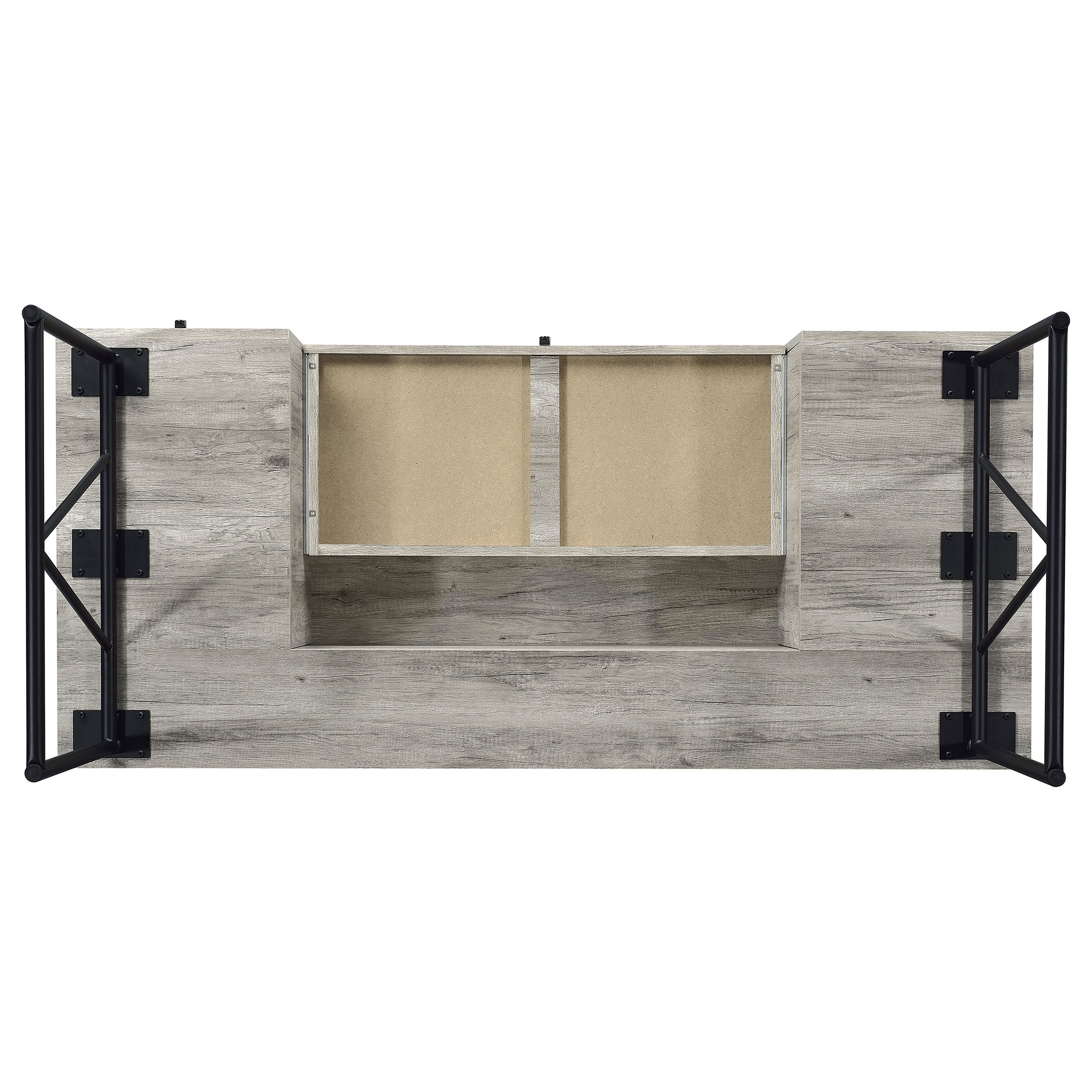 Analiese 63-inch 4-drawer Writing Desk Grey Driftwood