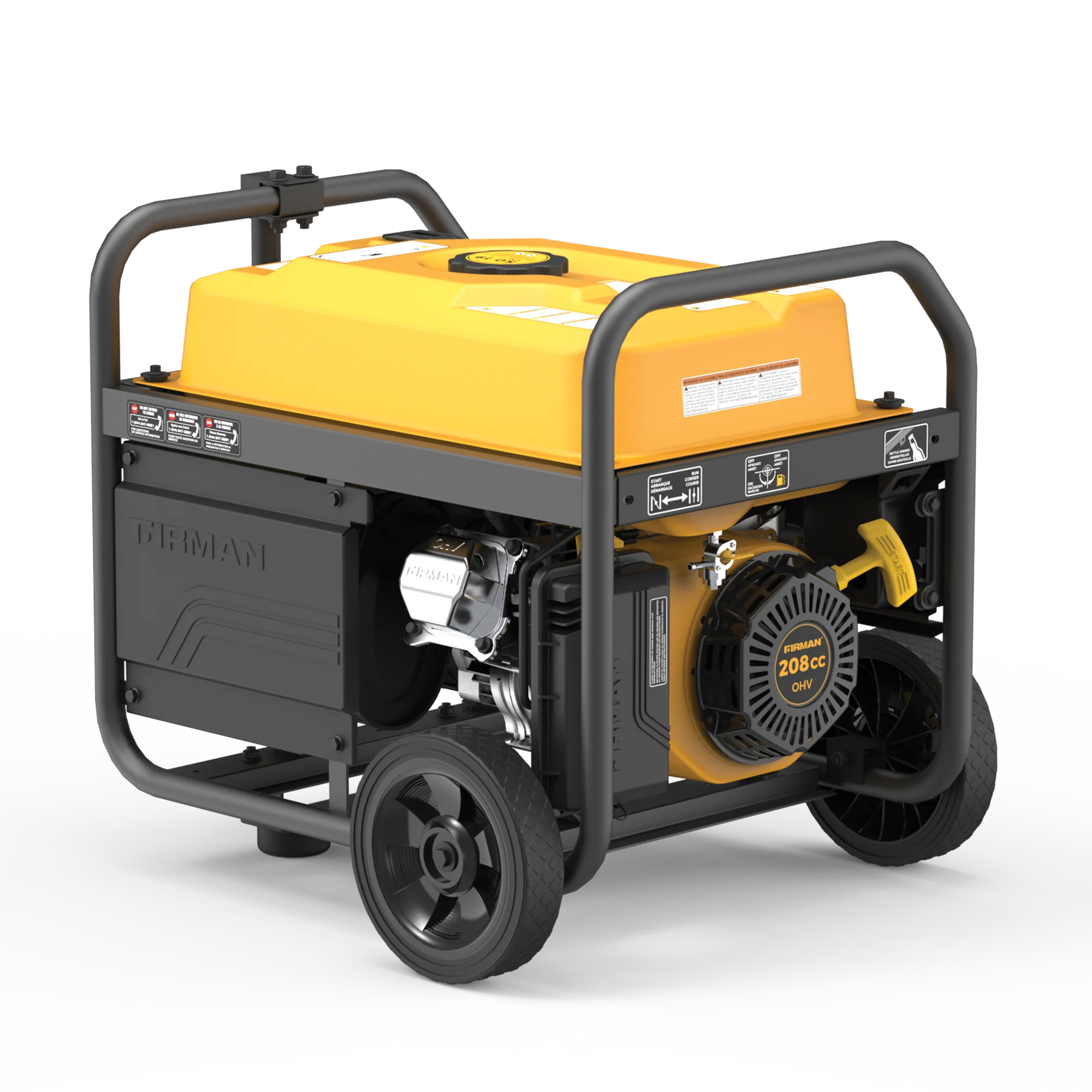 Gas Portable Generator 4550W Recoil Start 120/240V