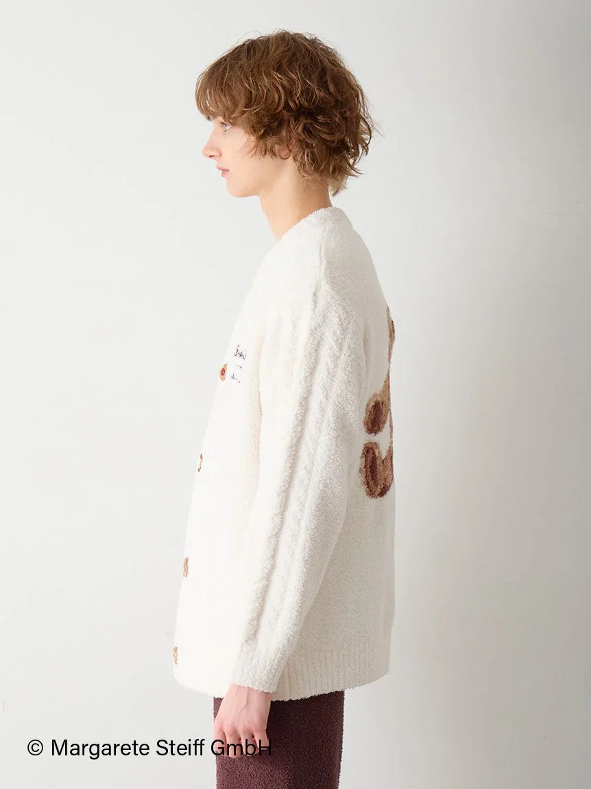 [Steiff] Unisex Powder 55PB Jacquard Cardigan