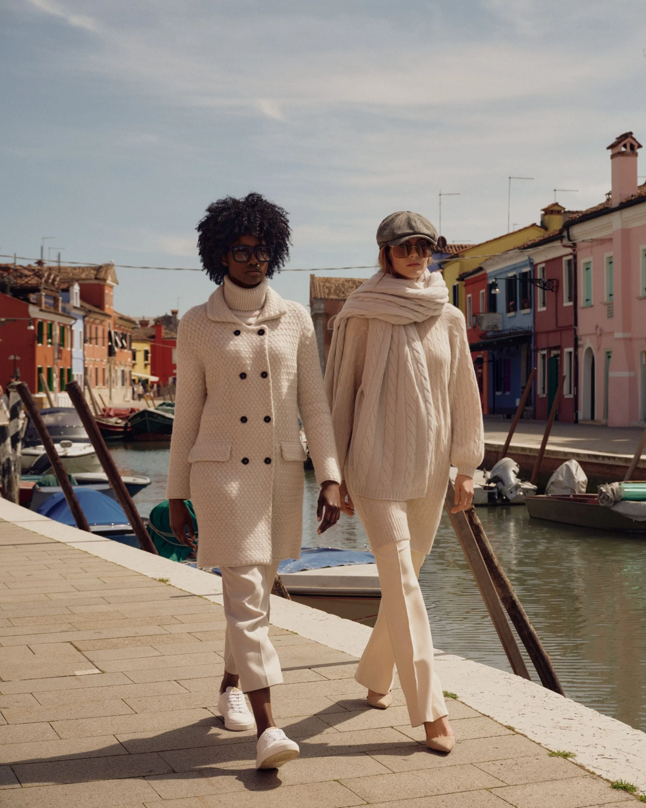 Women's Hazel Chunky Turtle Neck Cashmere Sweater Snow Grey