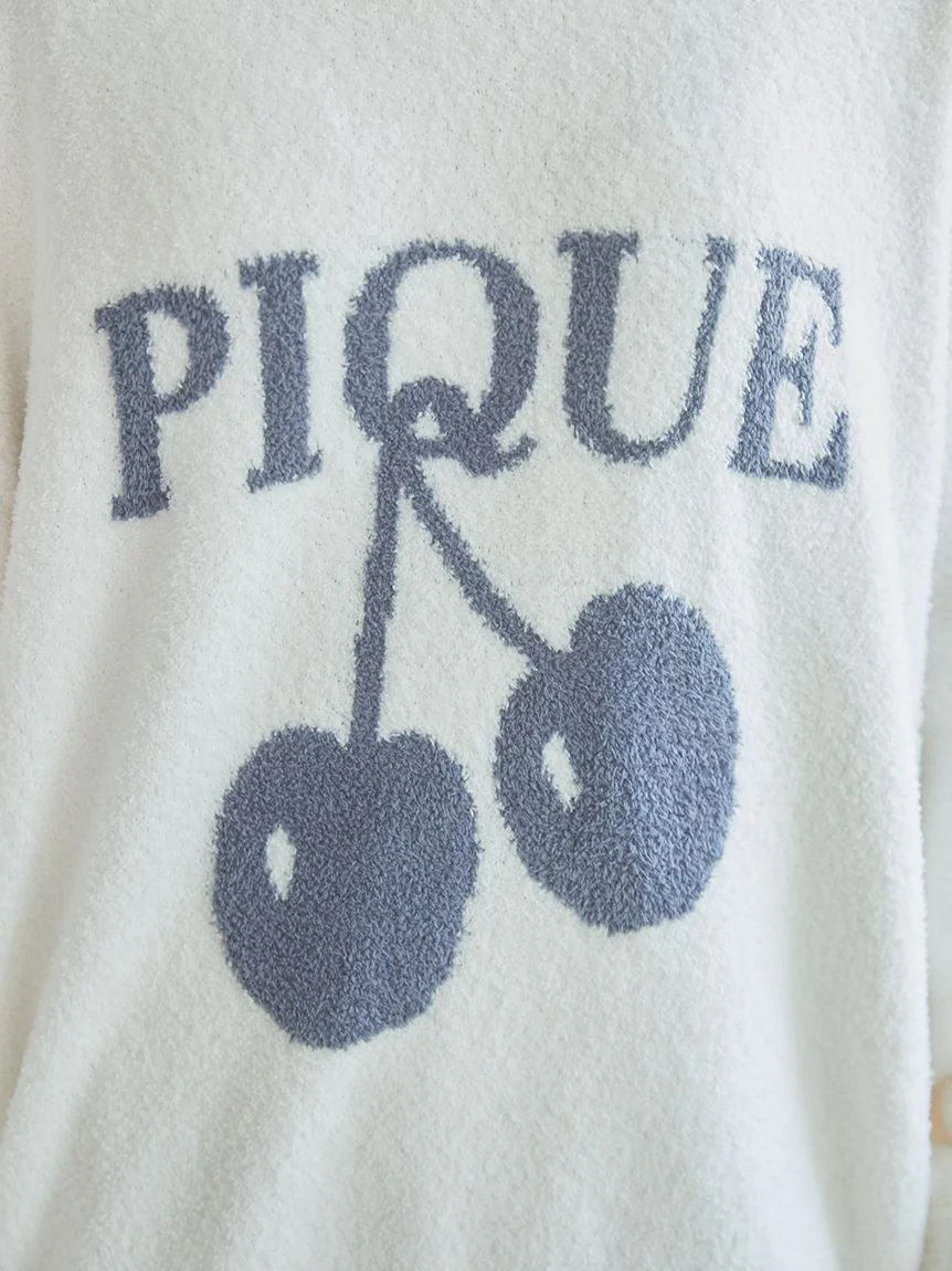 Baby Moco Cherry Jacquard Pullover Sweater