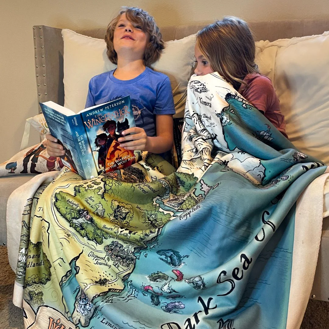 The Wingfeather Saga Sherpa Fleece Book Blanket