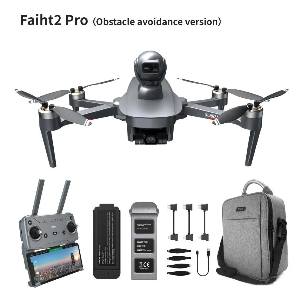 CFLY Faith 2pro Drone - 3-Axis Gimbal Camera,4K Video 5 Directions of Obstacle Sensing,32 Mins Flight Time,6km Video Transmission