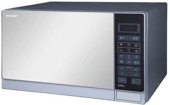 Sharp R-75MT 25 Liter SILVER  Microwave Oven With Grill for 220 Volts, 50hz