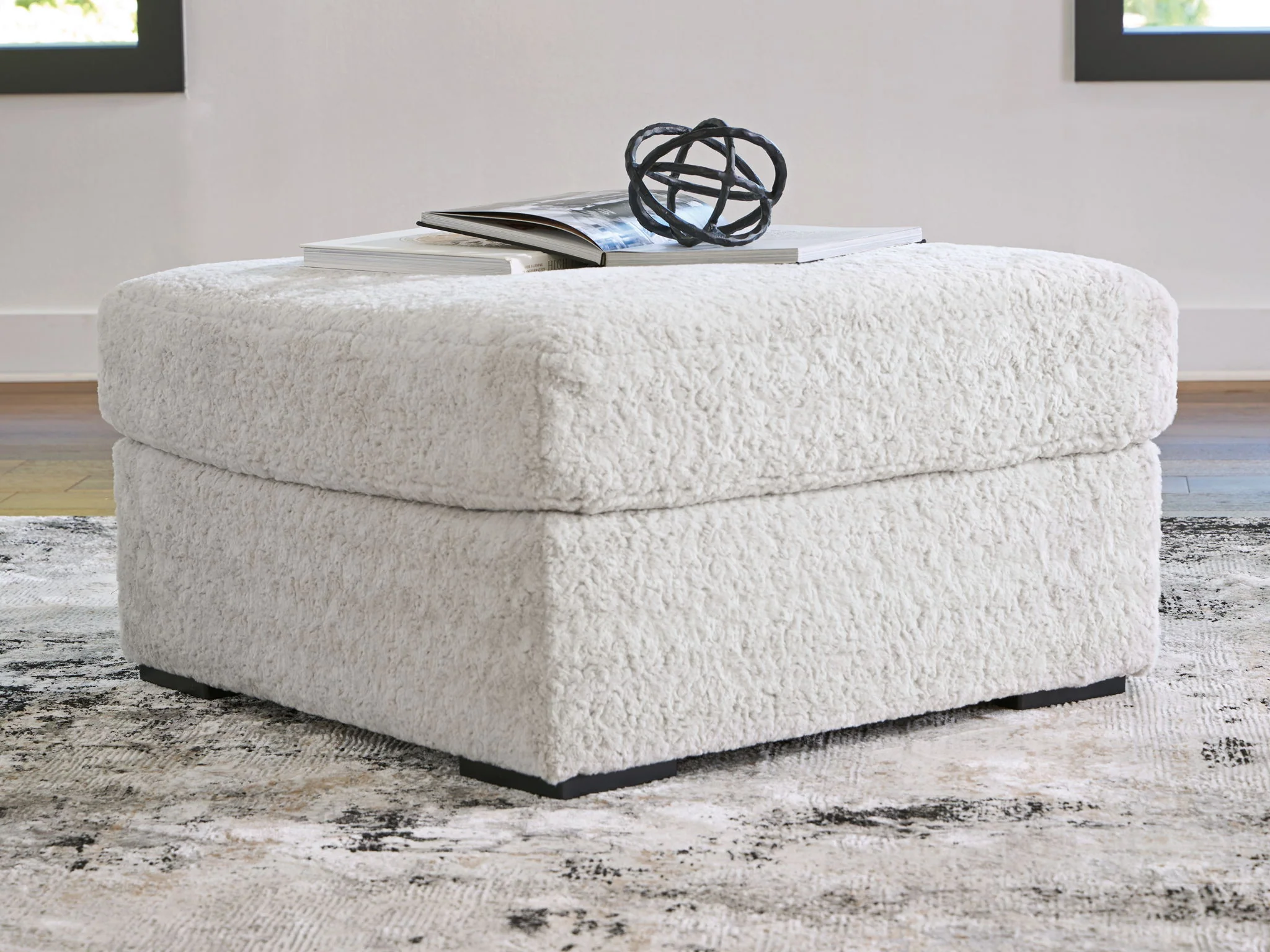 Cuddle Plush - Oversized Accent Ottoman - Arctic