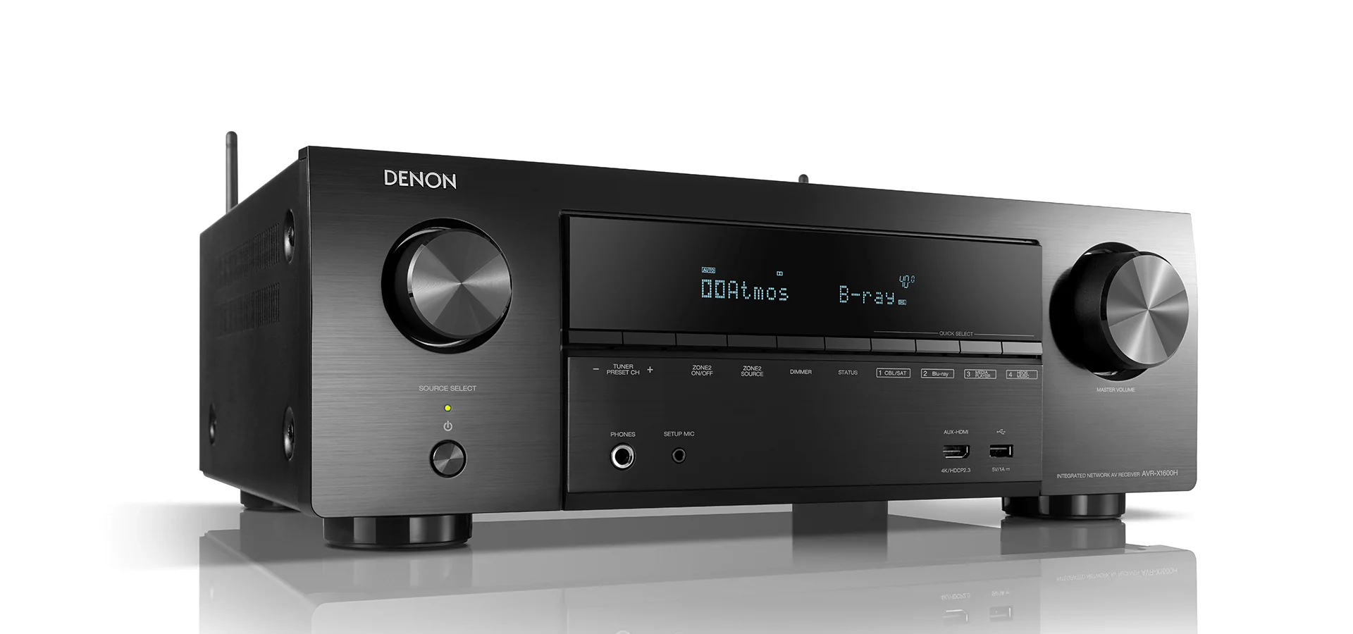 Denon AVR-X1600 220 volt 7.2 Channel 4K Ultra HD AV Receiver with 3D Audio and HEOS Built-In 220v 240 volts 50 hz / 60 hz