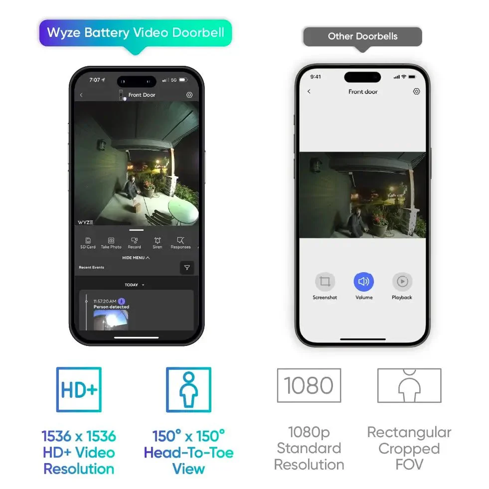 Battery Video Doorbell + Palm Lock